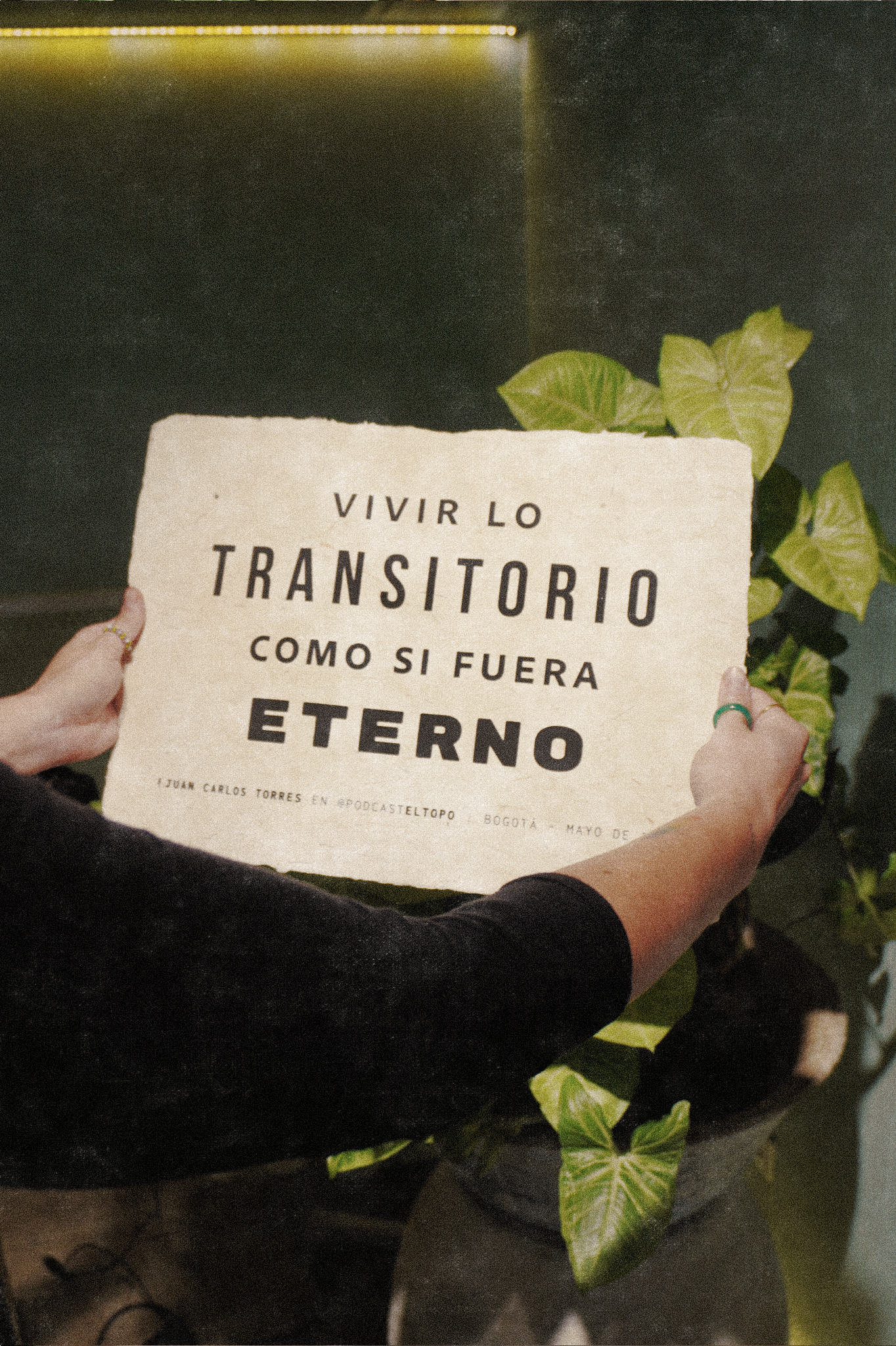 Póster Vivir lo tránsitorio como si fuera eterno - El Topo