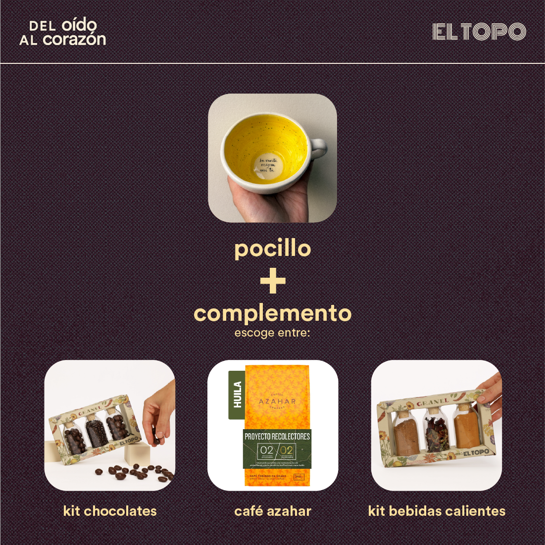 Combo Ritual de las mañanas (pocillo + complemento)